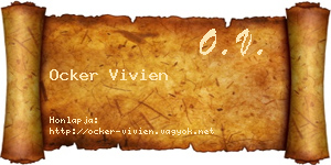 Ocker Vivien névjegykártya