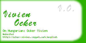 vivien ocker business card